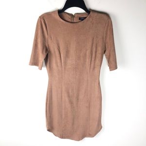 Privy | Tan Short Sleeve Dress